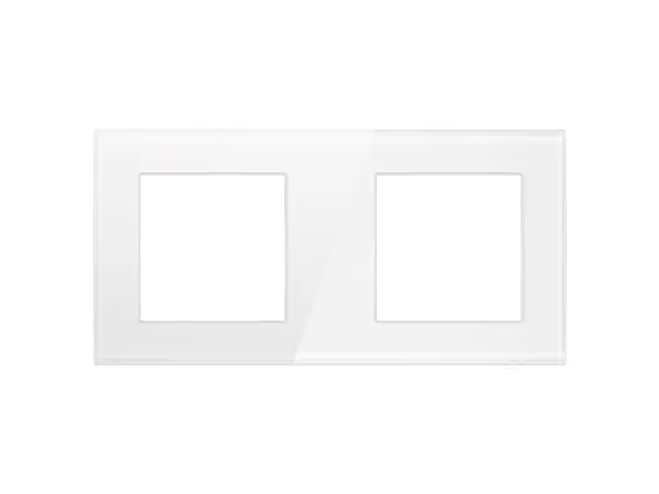 sran elektricka zasuvka 2x230v+usb 5v/2,1a vcetne ramecku bile sklo