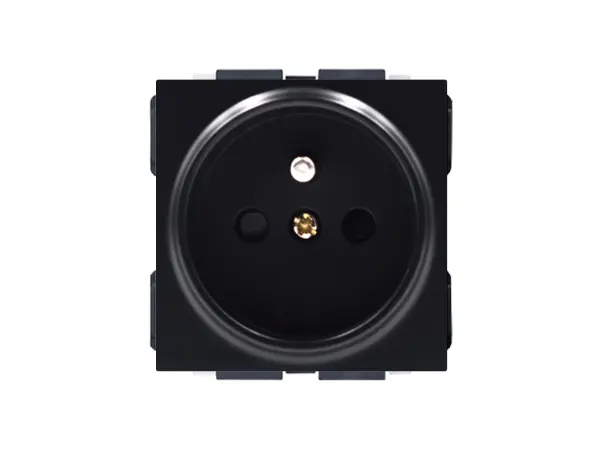 sran cerny modul mdz230 zasuvka 230v 16a do ramecku 86mm