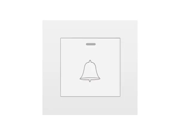 sran zvonkove tlacitko v ramecku, plast bily