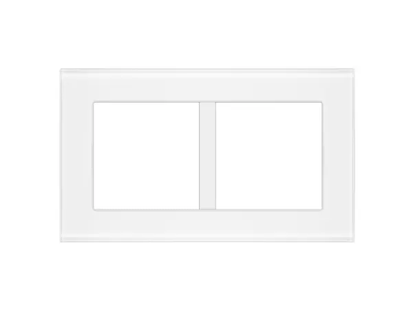 sran bile sklo ramecek pro 2 moduly 