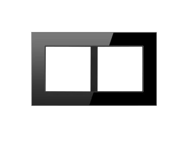 sran cerne sklo ramecek pro 2 moduly 