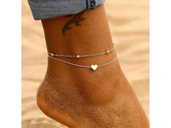 privesek na nohu ze slitiny v barve zlate