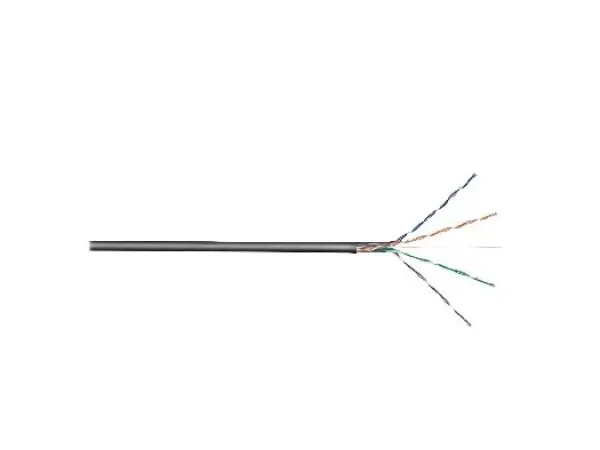 venkovni  sitovy kabel f/utp cat5e ,pe , drat, cerny, metraz