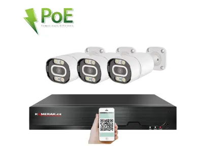 3 kamerov� syst�m PoE IP XM-308D 8Mpx