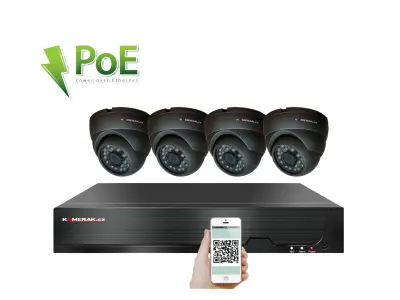 4kamerov� PoE IP set XM-411D 8MPx