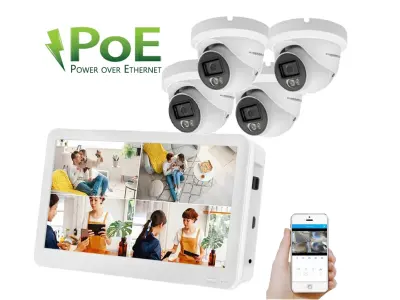 PoE IP 4 kamerov� set XM-459LCD D 8MPx