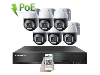 PoE IP 6 kamerov� set XM-PTZ-620D, 8Mpx, CZ menu