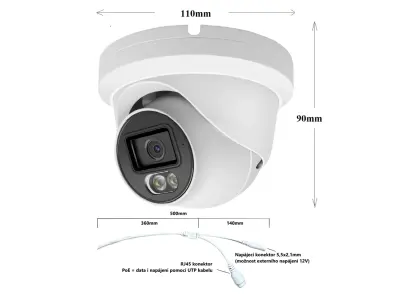 PoE IP kamera  XM-09D 8Mpx