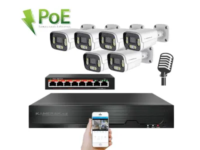 6 kamerov� IP syst�m 4K IP XM-606D-Ext. 8MPx s extern�m PoE nap�jen�m