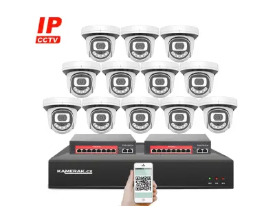 12 kamerov� IP syst�m 4K PoE XM-1212D-Ext. 8MPx s extern�m PoE nap�jen�m