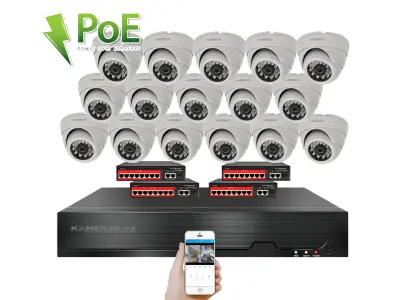 16 kamerov� IP syst�m IP XM-1602D-Ext. 8MPx s extern�m PoE nap�jen�m