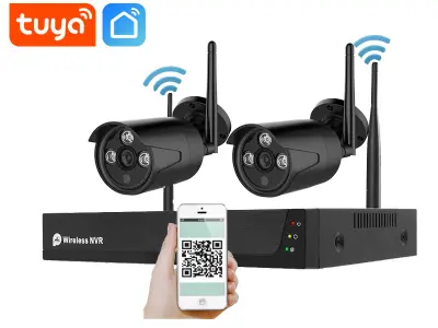 Bezdr�tov� 2 kamerov� set WiFi WTU2-133A-Black, 2MPx, CZ menu