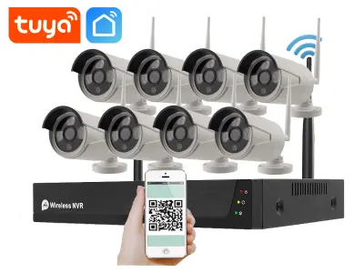 Bezdr�tov� 8 kamerov� set WiFi TUYA WTU8-132A, 2MPx, CZ menu