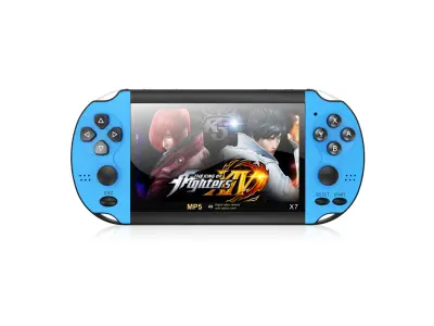P�enosn� hern� konzole X7 Plus 5.1 LCD, 8GB, 10 000 vestav�n�ch her, modr�