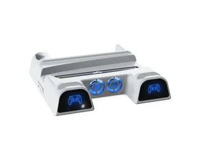 Vertik�ln� multifunk�n� stojan a dob�jec� stanice s chlad�c�m ventil�torem pro PS5