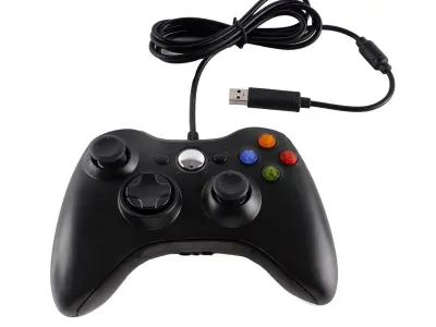 XBOX 360 ovlada� dr�tov� - �ern�