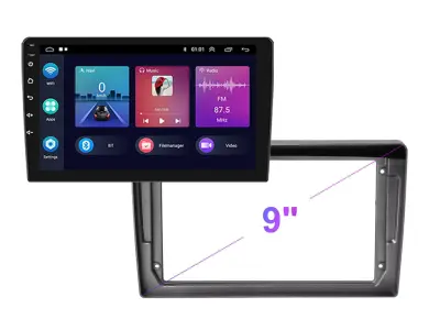 2DIN Autor�dio 9" LCD A3018 Android 11 s r�me�kem A7688 pro Peugeot 407 2004-2008 (st��brno�ed�)