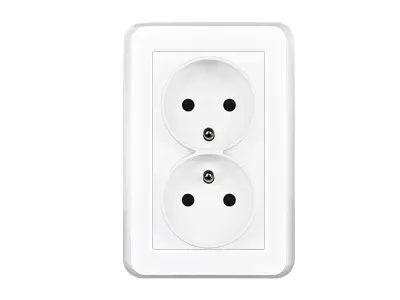 UNIC Elektrick� dvojz�suvka 2x230V b�l� plast