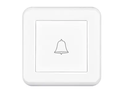 UNIC Zvonek v�etn� r�me�ku plast b�l�