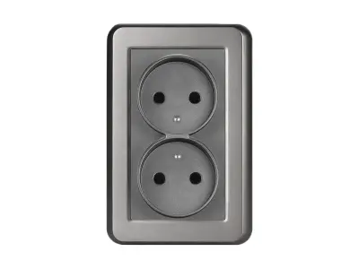 UNIC Elektrick� dvojz�suvka 2x230V �ed� plast