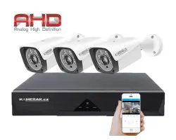 3 kamerov� AHD set WN3-60E 5Mpx 1920p, H.265, CZ menu - 4690 K�