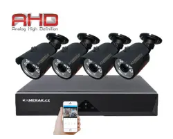 4 kamerov� AHD set WN4-58E s mic 5Mpx 1920p, H.265, CZ menu - 5890 K�