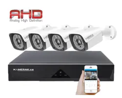 4 kamerov� AHD set WN4-60E 5Mpx s mic., H.265, CZ menu - 5490 K�