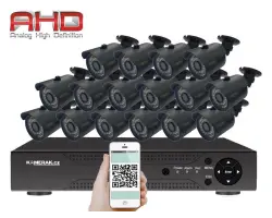 16 kamerov� AHD set HE16-58A 2Mpx 1080p, H.265, CZ menu - 13490 K�