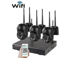 Bezdr�tov� 3 kamerov� set WiFi IP Pro WIP3-309C Black, 5MPx,  PTZ, CZ menu - 8590 K�