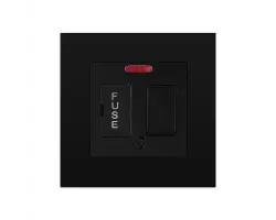 SRAN Pojistkov� sp�na� s kontrolkou 13A v�etn� r�me�ku, plast �ern� - 100 K�