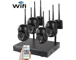 Bezdr�tov� 4 kamerov� set WiFi IP Pro WIP4-109B, Black, 3MPx, PTZ, CZ menu - 7390 K�