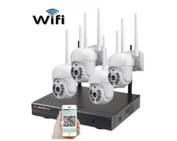 Bezdr�tov� 4 kamerov� set WiFi IP Pro WIP4-308C 5MPx, PTZ, CZ menu - 8990 K�