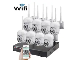Bezdr�tov� 8 kamerov� set WiFi IP Pro WIP8-308C 5MPx, PTZ, CZ menu - 16590 K�