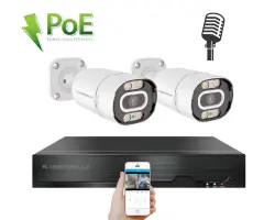 PoE IP 2 kamerovy set XM-203B 4MPx, mikrofon, CZ menu - 5090 K�