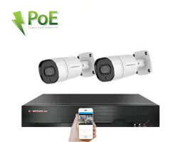 4K PoE IP 2 kamerov� set XM-208D 8Mpx, CZ menu - 5890 K�
