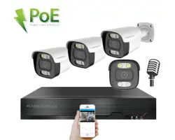 PoE IP 4 kamerov� set XM-414B 4MPx, CZ menu - 7690 K�