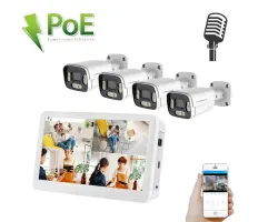 PoE IP 4 kamerov� set XM-456D 8MPx s LDC 12", CZ menu - 11490 K�