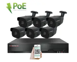 PoE IP 6 kamerov� set XM-607B 4MPx, CZ menu - 11190 K�
