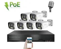 4K PoE IP 6 kamerov� set XM-606D 8MPx, CZ menu - 15190 K�