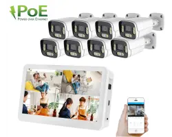 PoE IP 8 kamerov� set XM-856B 4MPx s LCD 12", CZ menu - 13090 K�