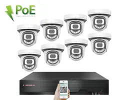 4K PoE IP 8 kamerov� set XM-812D 8MPx, CZ menu - 18090 K�
