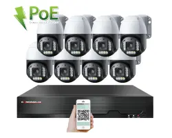 4K PoE IP 8 kamerov� set XM-PTZ-821D 5x zoom, 8Mpx, CZ menu - 26690 K�