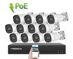 PoE IP 12 kamerov� set XM-1208B 4MPx, CZ menu - 22190 K�