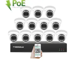 PoE IP 12 kamerov� set XM-1209B 4MPx, CZ menu - 24790 K�