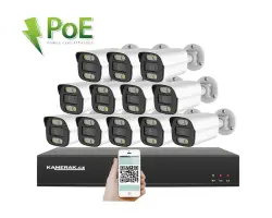 PoE IP 12 kamerov� set XM-1214B 4MPx, CZ menu - 24790 K�