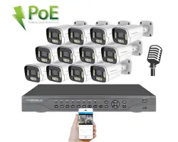 4K PoE IP 12 kamerov� set XM-1206D 8MPx, CZ menu - 32890 K�