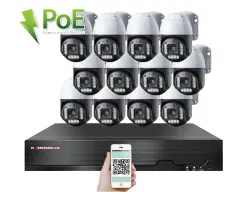 PoE IP 12 kamerov� set XM-PTZ-1220D, 8Mpx, CZ menu - 37290 K�