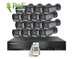 PoE IP 16 kamerov� set XM-1611B 4MPx, mikrofon, CZ menu - 29890 K�