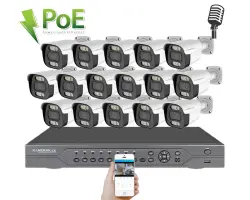 PoE IP 16 kamerov� set XM-1614B 4MPx, CZ menu - 29890 K�