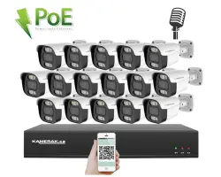 4K PoE IP 16 kamerov� set XM-1614D 8MPx, mikrofon - 40690 K�